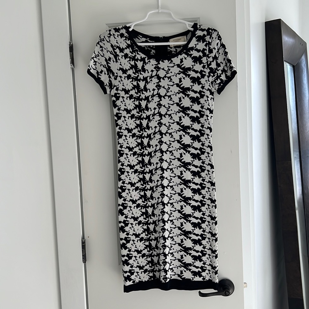 Nicole Miller Artelier Stretch Black & White Dress